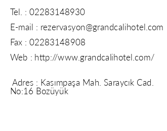 Grand al Otel iletiim bilgileri